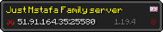 Userbar 320x64 in Minecraft-Stil für den Server 51.91.164.35:25580