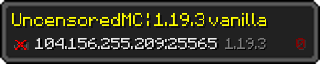 Userbar 320x64 in minecraft style for 104.156.255.209:25565