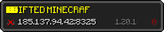 Userbar 320x64 in Minecraft-Stil für den Server 185.137.94.42:8325