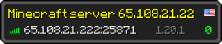 Userbar 320x64 in minecraft style for 65.108.21.222:25871