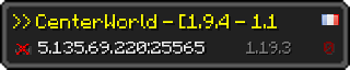 Userbar 320x64 in minecraft style for 5.135.69.220:25565