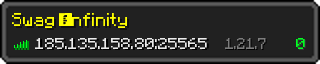 Userbar 320x64 in minecraft style for 185.135.158.80:25565