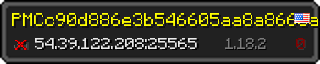 Userbar 320x64 in minecraft style for 54.39.122.208:25565