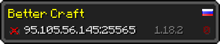 Userbar 320x64 in Minecraft-Stil für den Server 95.105.56.145:25565