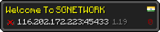 Userbar 320x64 in Minecraft-Stil für den Server 116.202.172.223:45433