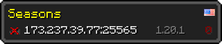 Userbar 320x64 in Minecraft-Stil für den Server 173.237.39.77:25565