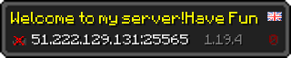 Userbar 320x64 in Minecraft-Stil für den Server 51.222.129.131:25565