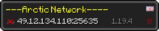 Userbar 320x64 in minecraft style for 49.12.134.110:25635