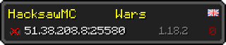 Userbar 320x64 in minecraft style for 51.38.208.8:25580