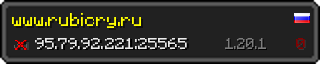 Userbar 320x64 in Minecraft-Stil für den Server 95.79.92.221:25565