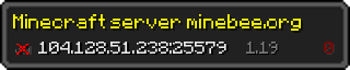 Userbar 320x64 in Minecraft-Stil für den Server 104.128.51.238:25579