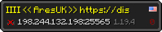 Userbar 320x64 in minecraft style for 198.244.132.198:25565