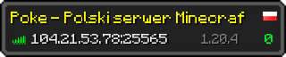 Userbar 320x64 in Minecraft-Stil für den Server 172.67.210.101:25565