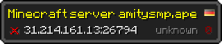 Userbar 320x64 in minecraft style for 31.214.161.13:26794