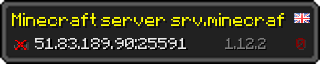 Userbar 320x64 in minecraft style for 51.83.189.90:25591