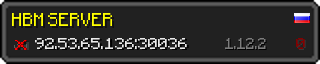 Userbar 320x64 in Minecraft-Stil für den Server 92.53.65.136:30036