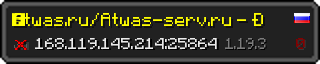 Userbar 320x64 in minecraft style for 168.119.145.214:25864