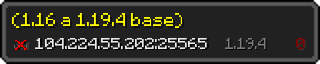 Userbar 320x64 in Minecraft-Stil für den Server 104.224.55.202:25565