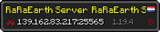 Userbar 320x64 in Minecraft-Stil für den Server 139.162.83.217:25565