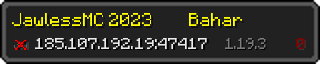 Userbar 320x64 in Minecraft-Stil für den Server 185.107.192.19:47417