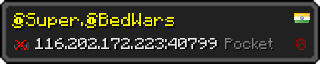 Userbar 320x64 in Minecraft-Stil für den Server 116.202.172.223:40799