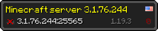 Юзербар 320x64 в стиле майнкрафт для сервера 3.1.76.244:25565