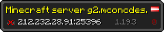 Userbar 320x64 in minecraft style for 212.232.28.91:25396