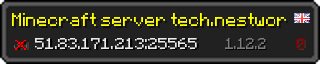 Userbar 320x64 in Minecraft-Stil für den Server 51.83.171.213:25565