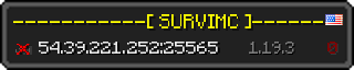 Userbar 320x64 in Minecraft-Stil für den Server 54.39.221.252:25565