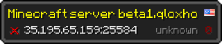 Userbar 320x64 in minecraft style for 35.195.65.159:25584