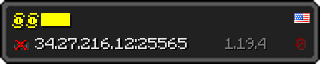 Userbar 320x64 in Minecraft-Stil für den Server 34.27.216.12:25565