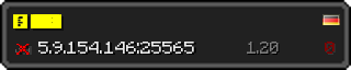 Userbar 320x64 in Minecraft-Stil für den Server 5.9.154.146:25565