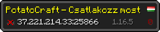 Userbar 320x64 in minecraft style for 37.221.214.33:25866