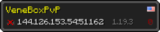 Userbar 320x64 in Minecraft-Stil für den Server 144.126.153.54:51162