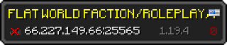 Userbar 320x64 in Minecraft-Stil für den Server 66.227.149.66:25565