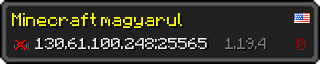 Userbar 320x64 in minecraft style for 130.61.100.248:25565