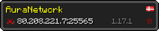 Userbar 320x64 in Minecraft-Stil für den Server 80.208.221.7:25565