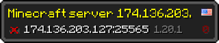 Userbar 320x64 in Minecraft-Stil für den Server 174.136.203.127:25565