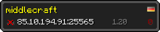 Userbar 320x64 in Minecraft-Stil für den Server 85.10.194.91:25565