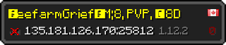 Userbar 320x64 in minecraft style for 135.181.126.170:25812