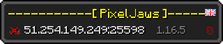Юзербар 320x64 в стиле майнкрафт для сервера 51.254.149.249:25598