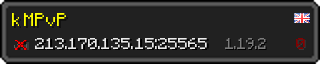 Userbar 320x64 in minecraft style for 213.170.135.15:25565