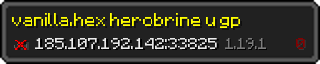 Userbar 320x64 in Minecraft-Stil für den Server 185.107.192.142:33825