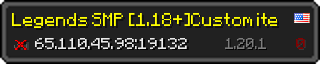 Userbar 320x64 in Minecraft-Stil für den Server 65.110.45.98:19132