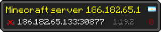 Userbar 320x64 in Minecraft-Stil für den Server 186.182.65.133:30877