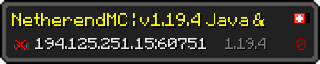 Userbar 320x64 in minecraft style for 194.125.251.15:60751