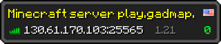 Userbar 320x64 in Minecraft-Stil für den Server 130.61.170.103:25565