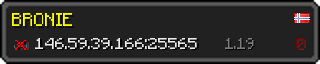 Userbar 320x64 in Minecraft-Stil für den Server 146.59.39.166:25565