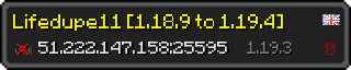 Userbar 320x64 in minecraft style for 51.222.147.158:25595