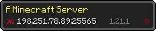 Userbar 320x64 in Minecraft-Stil für den Server 198.251.78.89:25565